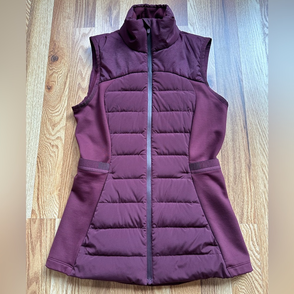 Lululemon Athletica Maroon Down For It All Vest